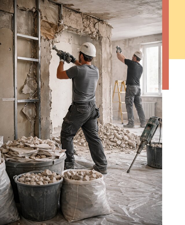 Демонтажные работы в Людиново от 2748 руб. — услуги и цена под ключ | ОТДЕЛОЧНИК-Люд