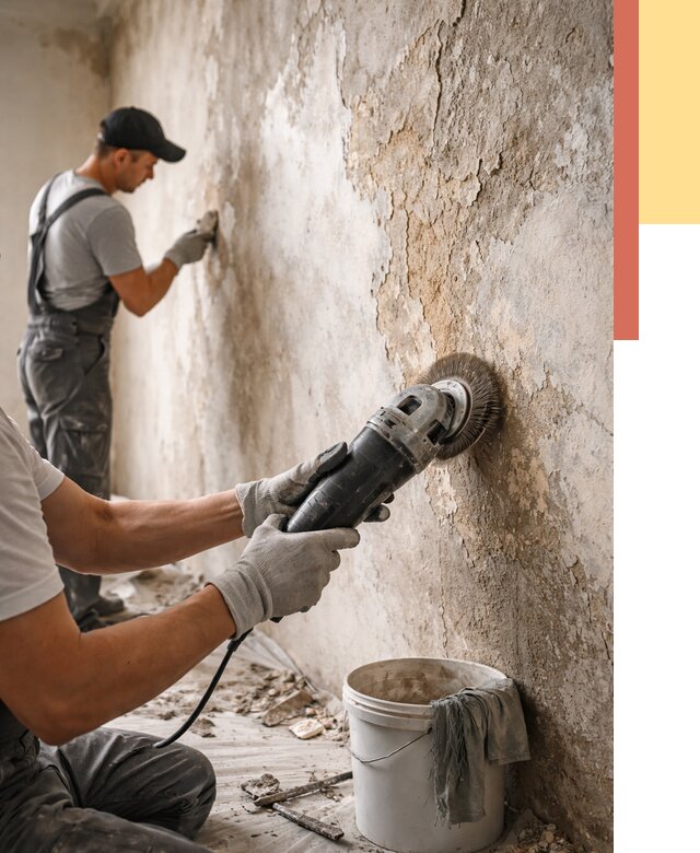 Снятие и удаление краски со стен в Людиново от 2137 руб. — ОТДЕЛОЧНИК-Люд