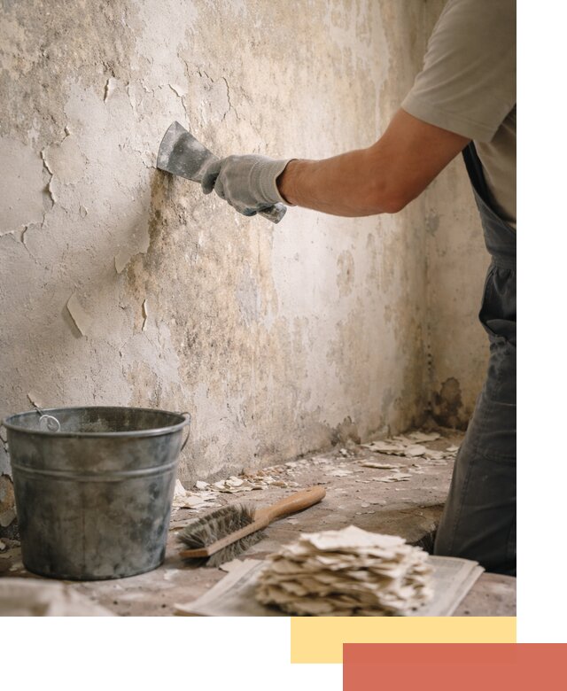 Удаление старой краски со стен в Людиново качественно и быстро