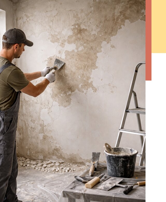 Снятие старой шпаклевки в Людиново от 1883 руб. — быстро и недорого | ОТДЕЛОЧНИК-Люд