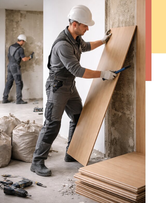 Демонтаж стеновых панелей в Людиново от 3562 руб. за м² быстро и недорого | ОТДЕЛОЧНИК-Люд