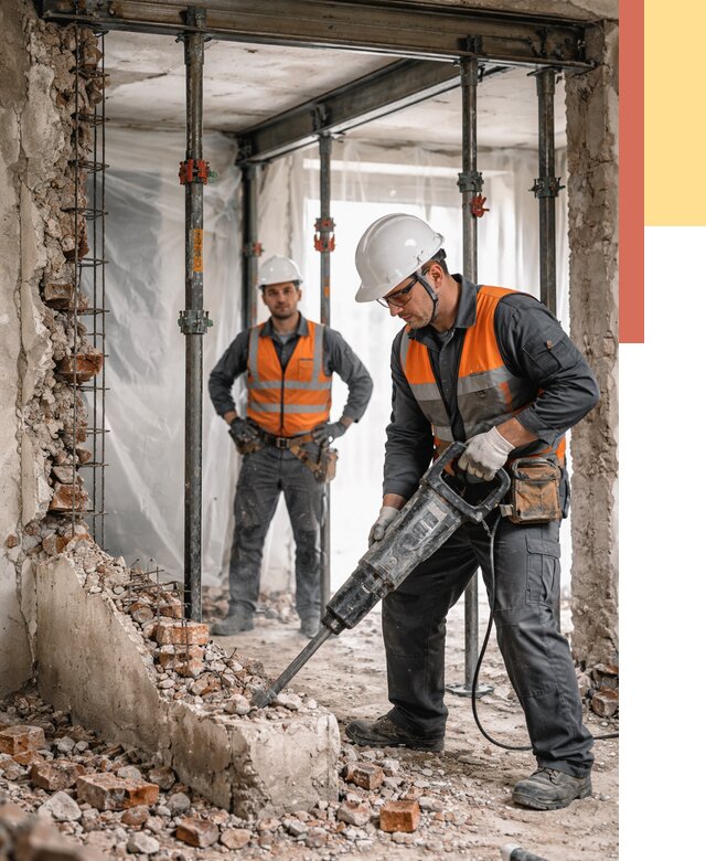 Снос несущих стен в Людиново от 10432 руб. — демонтаж несущей стены под ключ | ОТДЕЛОЧНИК-Люд