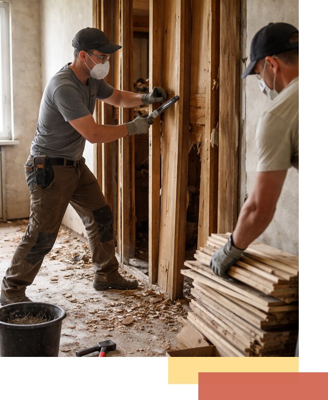 Демонтаж деревянных перегородок в Людиново быстро и аккуратно