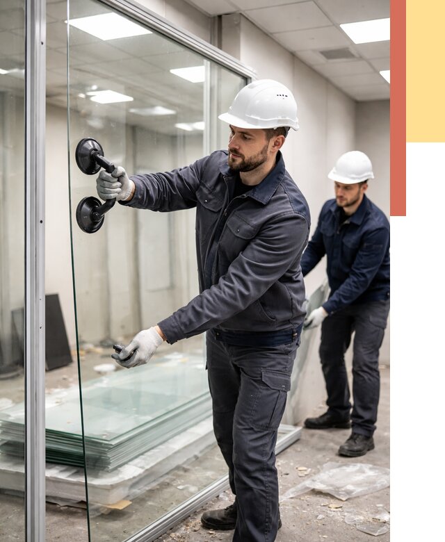 Демонтаж стеклянных перегородок в Людиново от 3257 руб. — быстро и недорого | ОТДЕЛОЧНИК-Люд