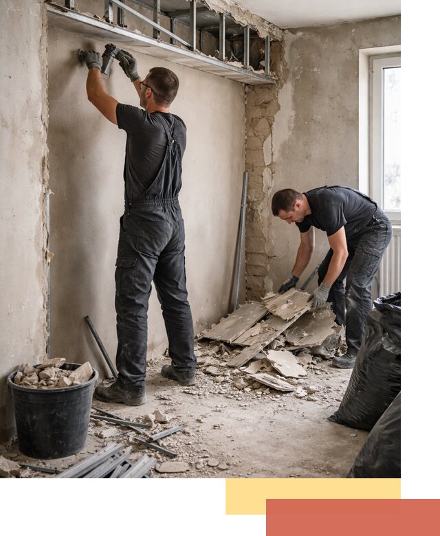 Демонтаж короба из гипсокартона в Людиново быстро и аккуратно