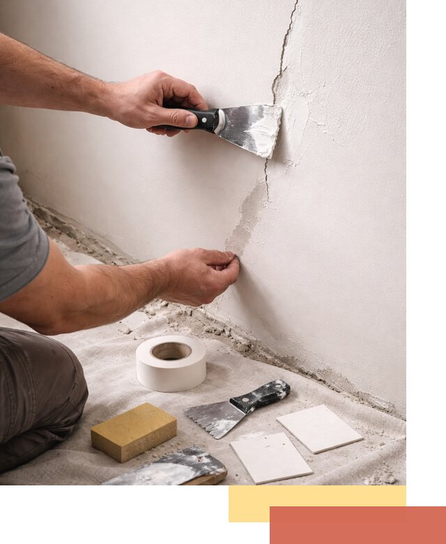 Заделка трещин и сколов в стенах и потолках в Людиново