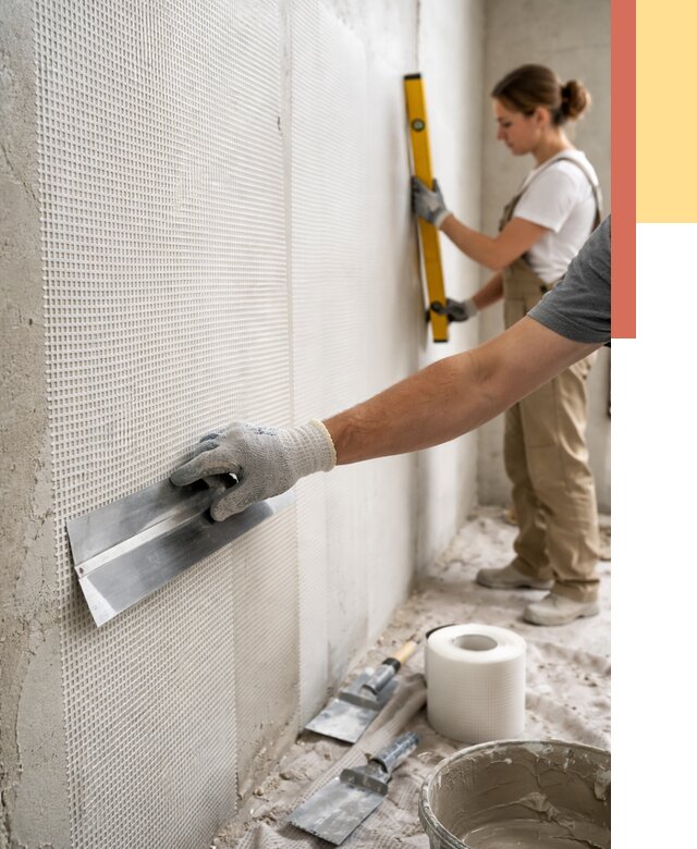 Армирование стен стеклосеткой в Людиново от 3257 руб. под ключ | ОТДЕЛОЧНИК-Люд