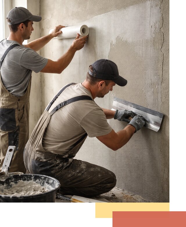 Армирование стен стеклосеткой в Людиново для прочной отделки