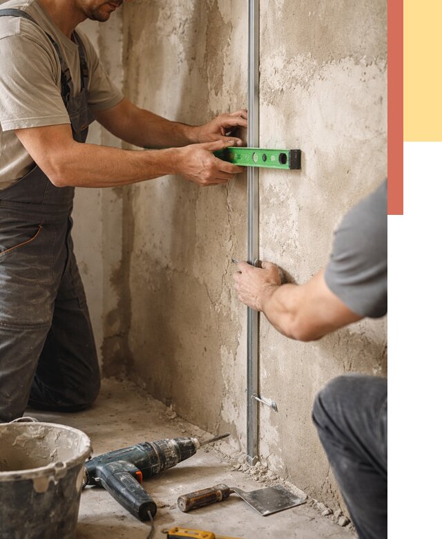 Установка штукатурных маяков в Людиново от 7125 руб. — быстро и недорого | ОТДЕЛОЧНИК-Люд