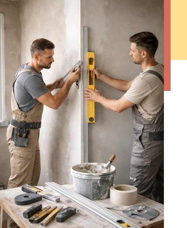 Выведение углов стен в Людиново от 1883 руб. быстро и недорого | ОТДЕЛОЧНИК-Люд