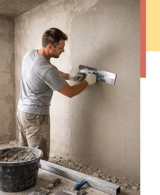 Штукатурка стен без маяков в Людиново от 7328 руб/м2 — услуги и цена | ОТДЕЛОЧНИК-Люд