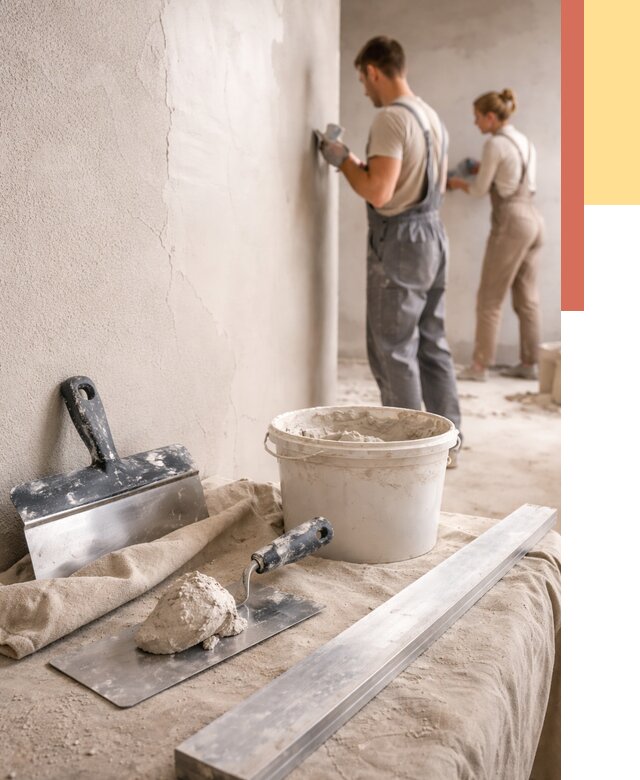 Штукатурка стен гипсовая в Людиново от 4580 руб/м2 — быстро и недорого | ОТДЕЛОЧНИК-Люд