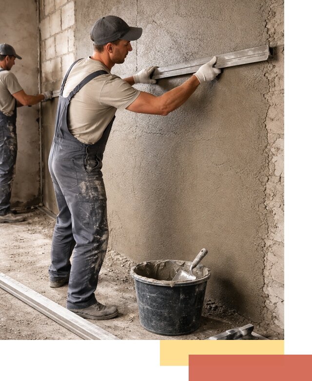 Штукатурка стен цементно-песчаная в Людиново профессионально
