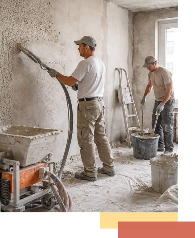 Машинная штукатурка стен в Людиново — быстро и качественно