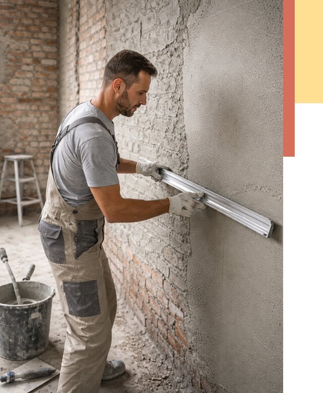 Штукатурка кирпичных стен в Людиново от 4580 руб/м2 — быстро и недорого | ОТДЕЛОЧНИК-Люд