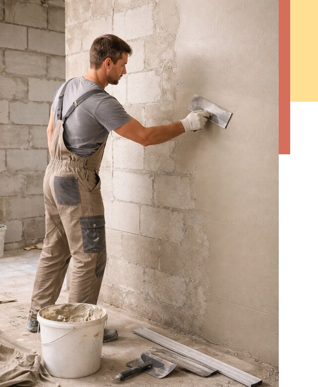 Штукатурка стен из газобетона в Людиново от 2137 руб./м2 — быстро и недорого | ОТДЕЛОЧНИК-Люд