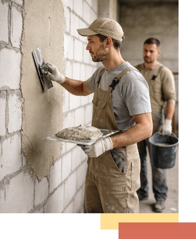 Штукатурка стен из газобетона в Людиново под ключ