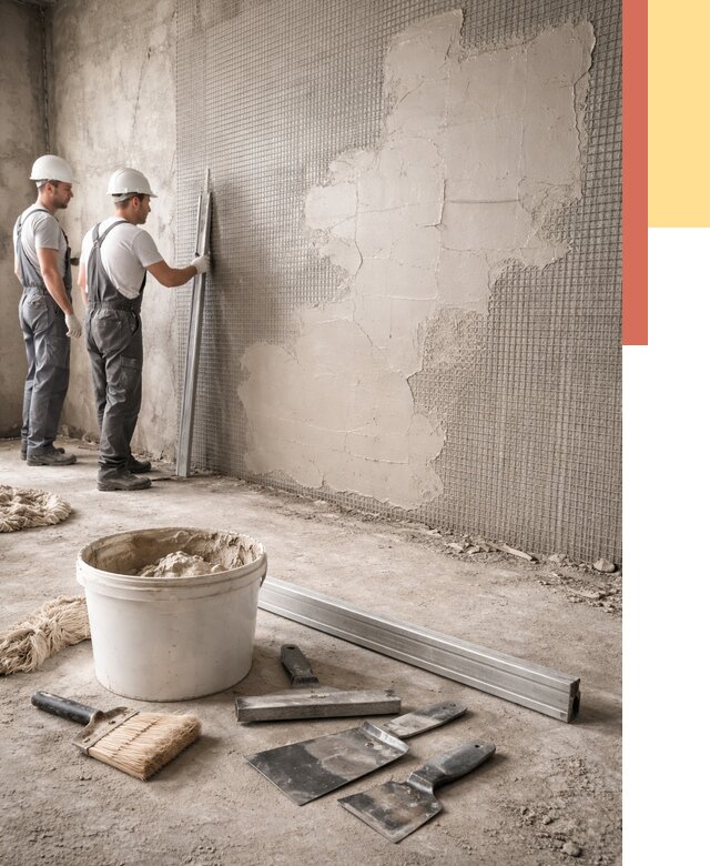 Штукатурка стен по сетке в Людиново от 5598 руб./м2 — быстро и недорого | ОТДЕЛОЧНИК-Люд