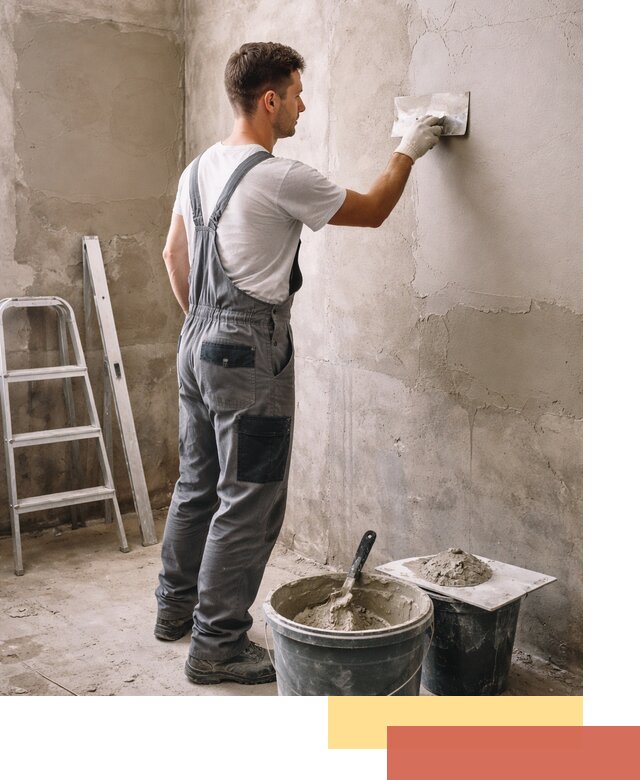 Штукатурка стен в ванной под ключ в Людиново