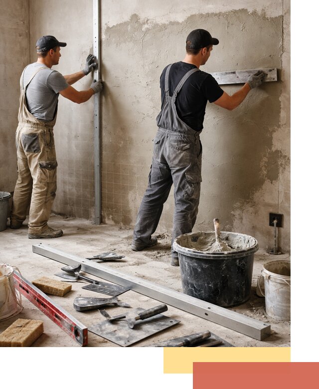 Профессиональная штукатурка стен под плитку в Людиново