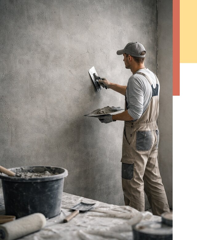 Декоративная штукатурка под бетон в Людиново от 2545 руб./м² — нанесение под ключ | ОТДЕЛОЧНИК-Люд