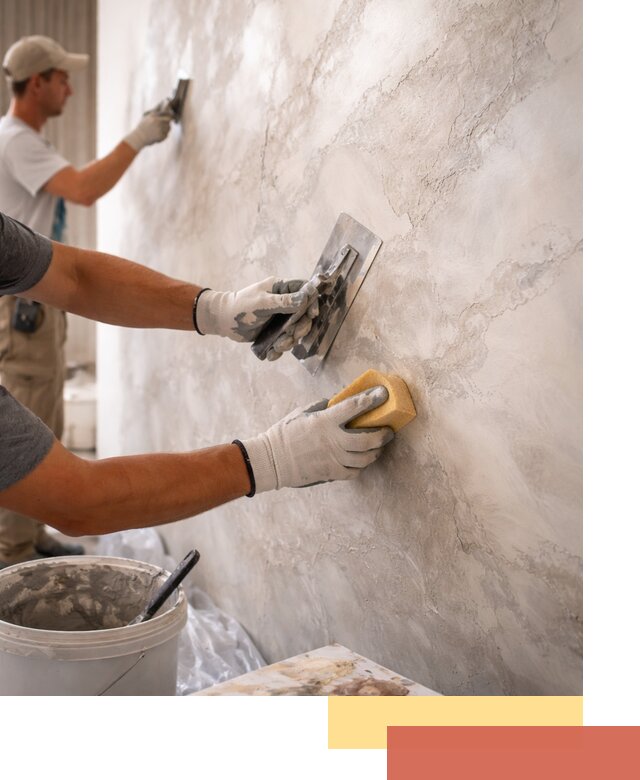 Декоративная штукатурка под мрамор в Людиново для стен и потолков