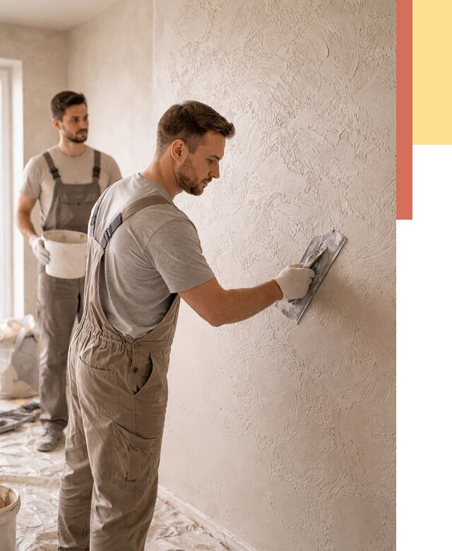 Фактурная штукатурка стен в Людиново от 4275 руб./м² — заказать под ключ | ОТДЕЛОЧНИК-Люд