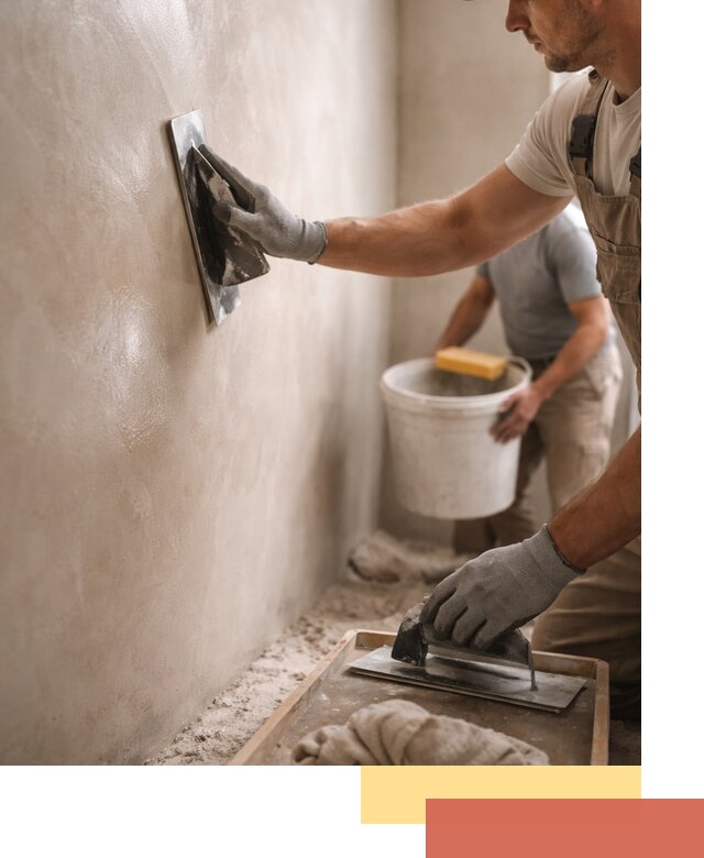 Нанесение марокканской штукатурки таделакт в Людиново
