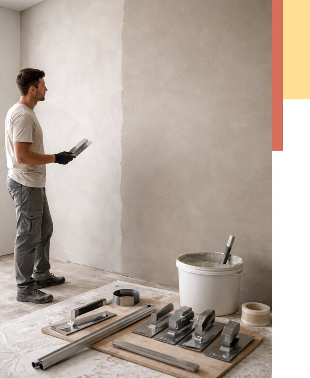 Нанесение микроцемента на стены в Людиново от 3257 руб./м2 под ключ | ОТДЕЛОЧНИК-Люд