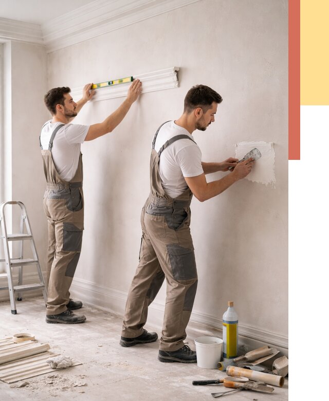 Монтаж лепнины на стены в Людиново от 4580 руб. — недорого, быстро | ОТДЕЛОЧНИК-Люд