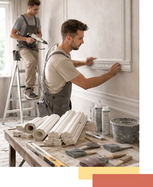 Монтаж лепнины на стены в Людиново профессионально и качественно