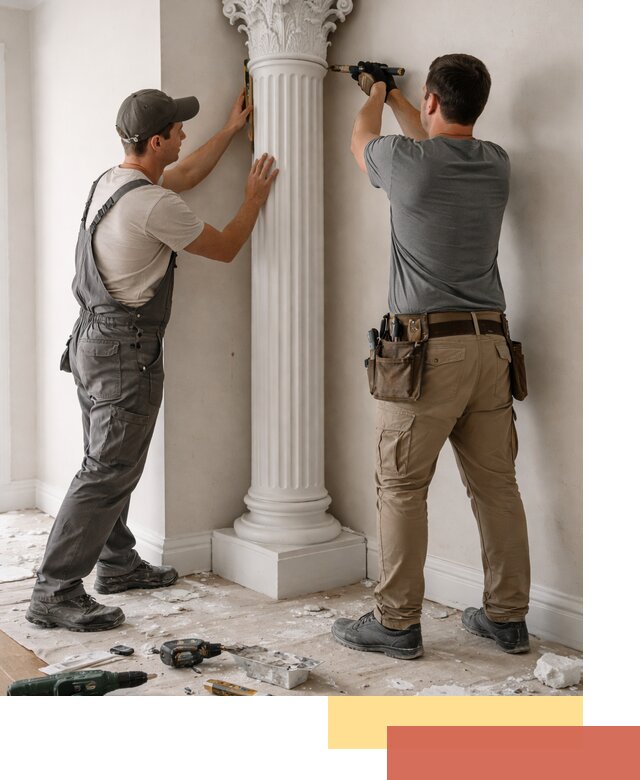 Установка декоративных колонн в Людиново под ключ