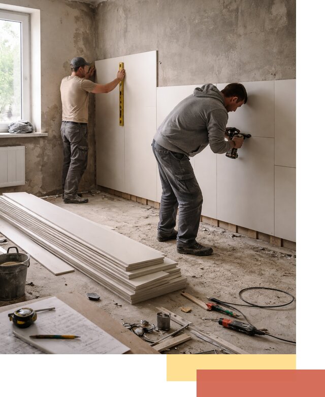 Монтаж ПВХ панелей на стены в Людиново качественно и быстро