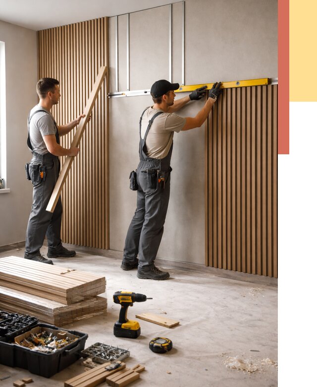 Монтаж реечных панелей на стены в Людиново от 1221 руб. — быстро и недорого | ОТДЕЛОЧНИК-Люд