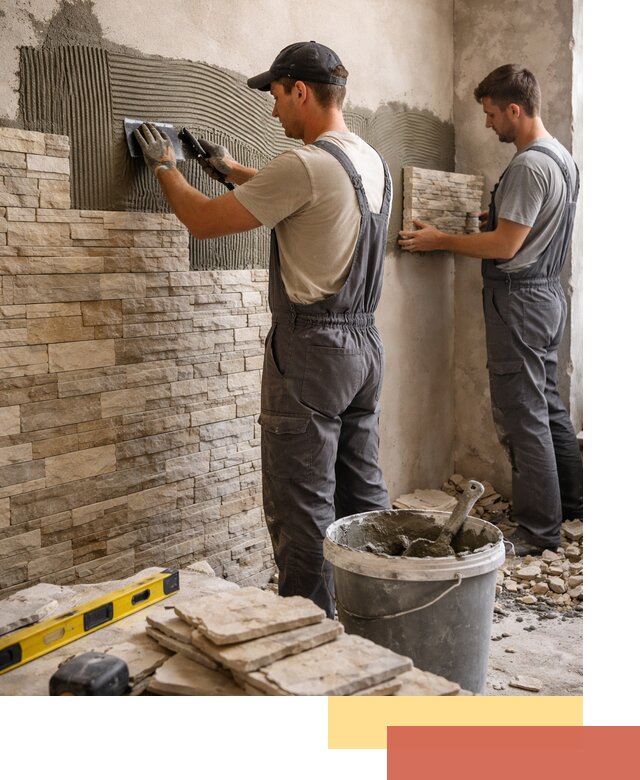 Монтаж искусственного камня в Людиново — облицовка стен и фасадов