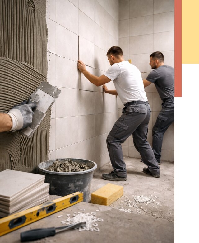 Укладка плитки на стены в Людиново от 865 руб. — качественно и недорого | ОТДЕЛОЧНИК-Люд