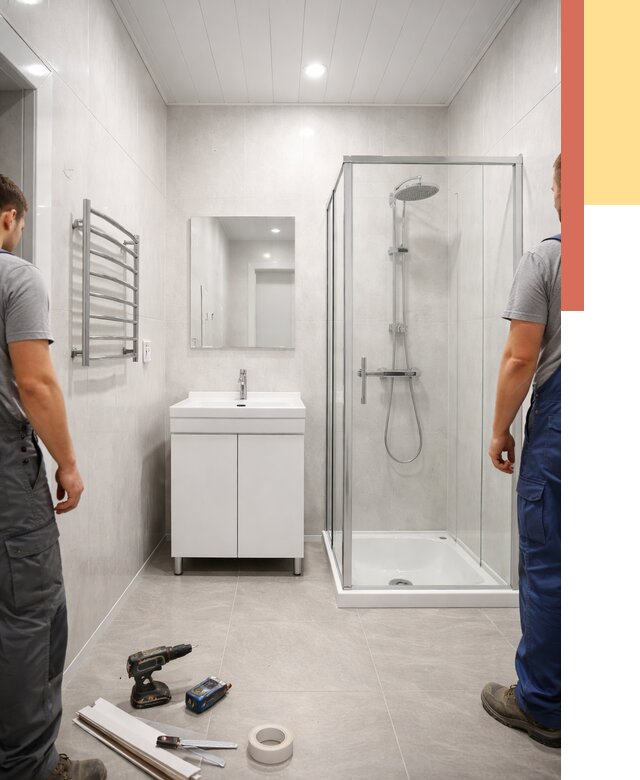 Отделка ванной комнаты панелями ПВХ в Людиново от 4580 руб. за м2 | ОТДЕЛОЧНИК-Люд