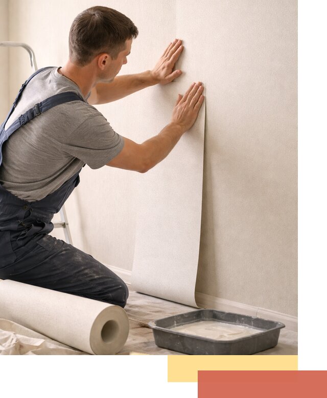 Поклейка флизелиновых обоев в Людиново качественно и быстро