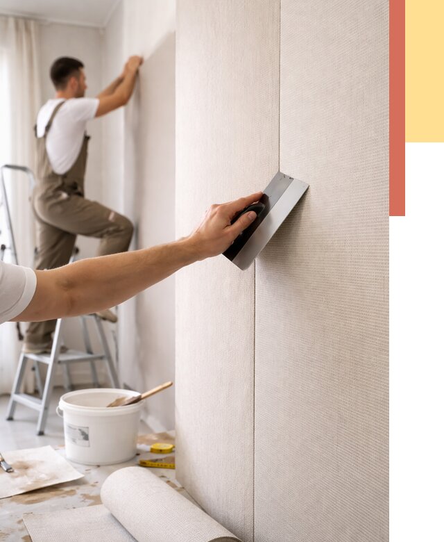 Поклейка текстильных обоев в Людиново от 4580 руб. под ключ | ОТДЕЛОЧНИК-Люд