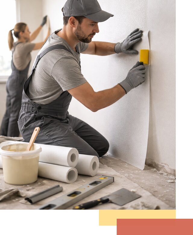 Поклейка стеклообоев профессионально в Людиново