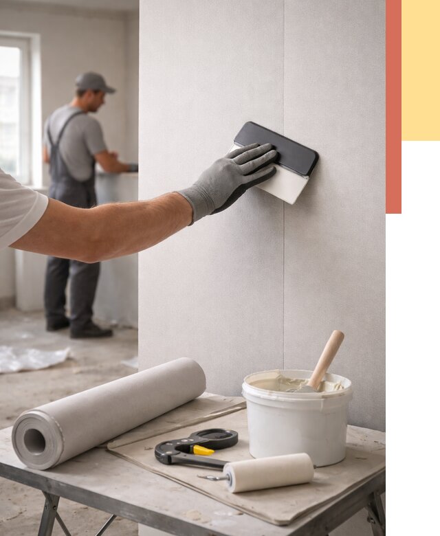 Поклейка обоев под покраску в Людиново от 3562 руб. за м2 | ОТДЕЛОЧНИК-Люд