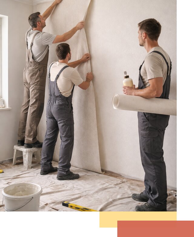 Оклейка стен обоями в Людиново — качественно и профессионально