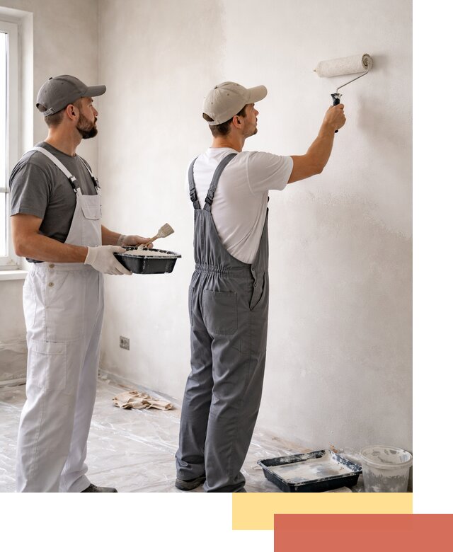 Покраска стен водоэмульсионной краской в Людиново