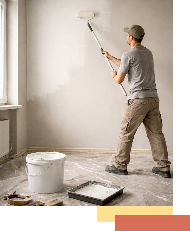 Покраска стен латексной краской в Людиново качественно и быстро