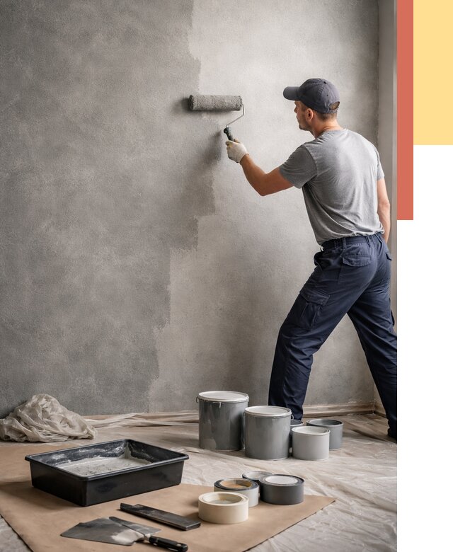 Покраска стен под бетон в Людиново от 662 руб. за м2 — быстро и недорого | ОТДЕЛОЧНИК-Люд