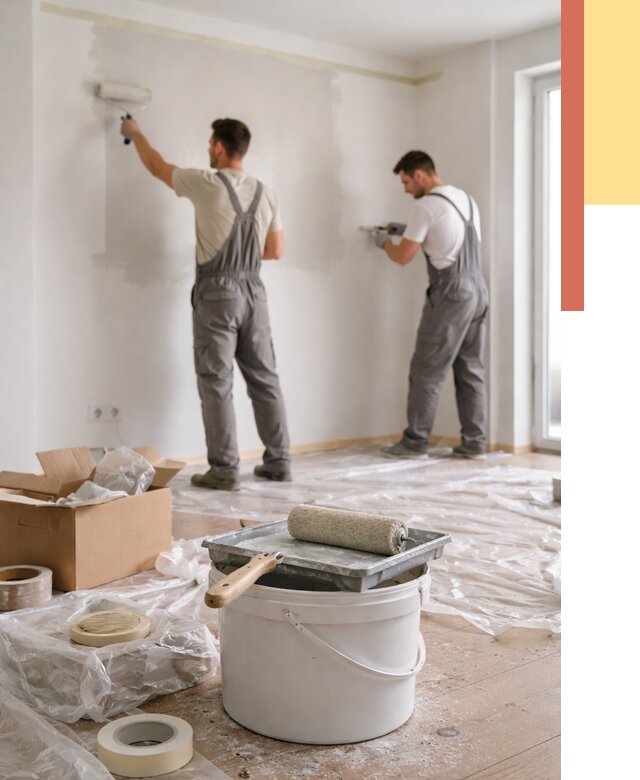 Покраска стен в квартире в Людиново от 2545 руб/м2 — быстро и недорого | ОТДЕЛОЧНИК-Люд