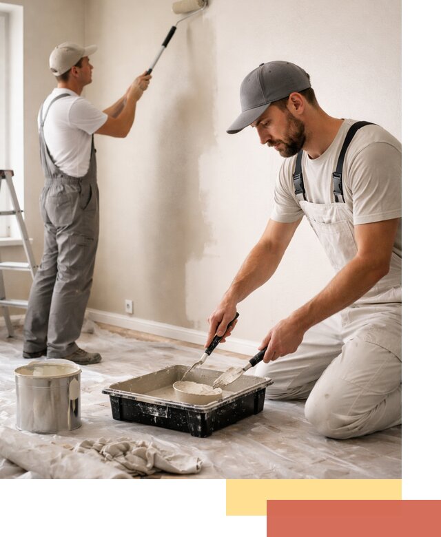 Покраска стен в квартире в Людиново — профессионально и аккуратно