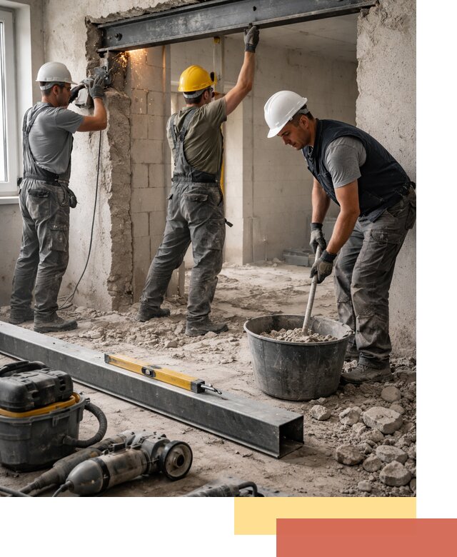 Создание проемов в стенах и несущих конструкциях в Людиново