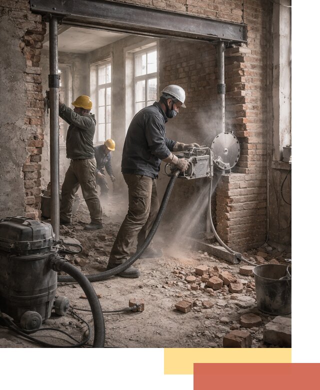 Прорезка проема в стене под дверной или оконный проем в Людиново