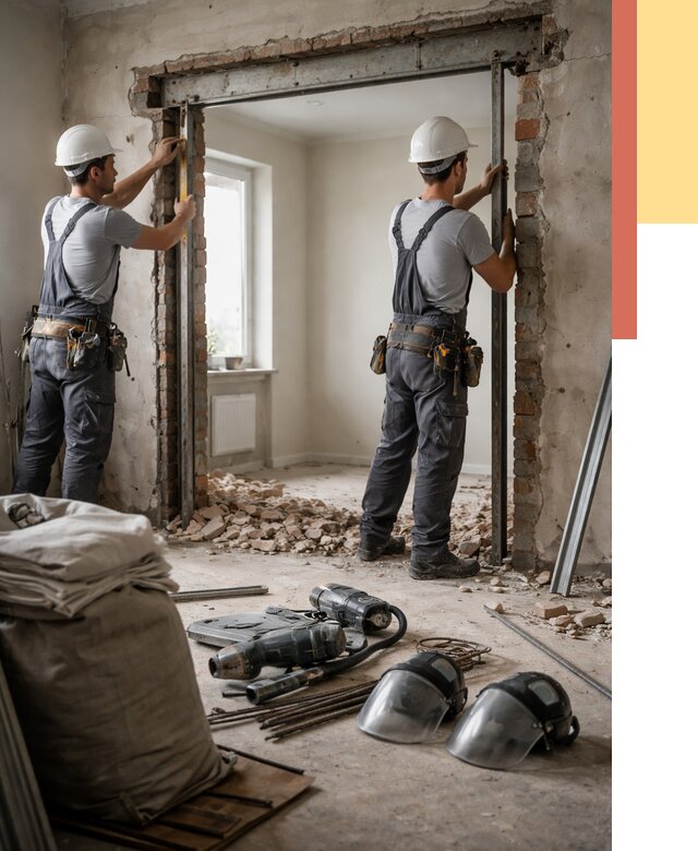 Расширение дверного проема в Людиново от 12723 руб. под ключ | ОТДЕЛОЧНИК-Люд